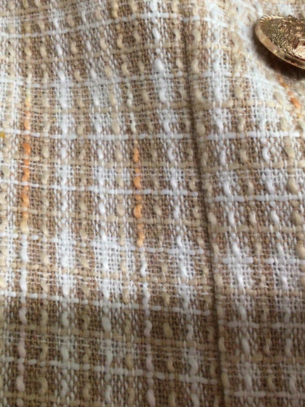 Attitude Unknown double breasted tweed blazer with gold buttons. Size S - Picture 6 of 7